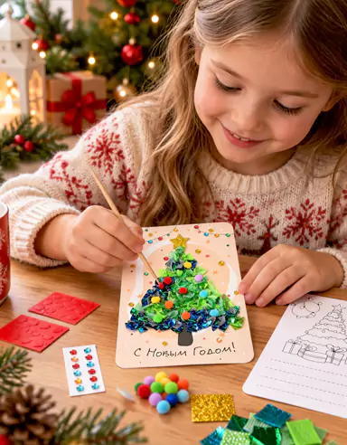Kit DIY Ceardaíochta Greamán Tríthoiseach Nollag Leanaí